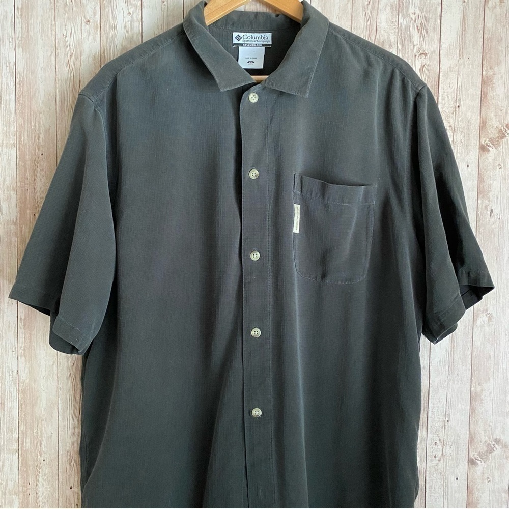 Columbia Don’t Be A Tease Silk Embroidered Sailfish Marlin Short Sleeve Size XL - Picture 3 of 11